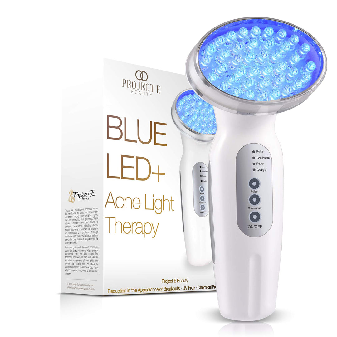 Blue LED light therapy device for oily skin