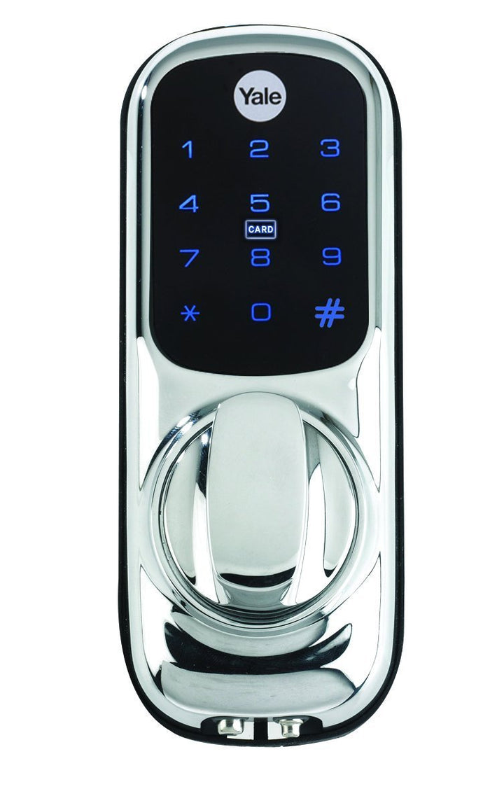Keyless smart lock with chrome finish