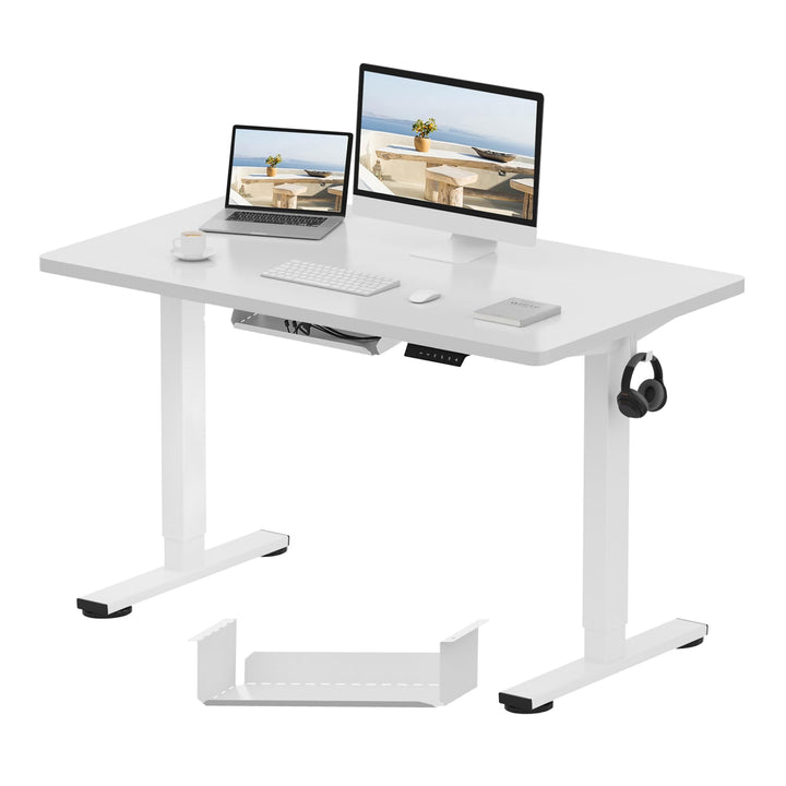 Electric standing desk with memory smart panel and height adjustment