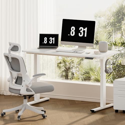 Electric Standing Desk - Height Adjustable Sit Stand Desk - 120 x 60cm - White