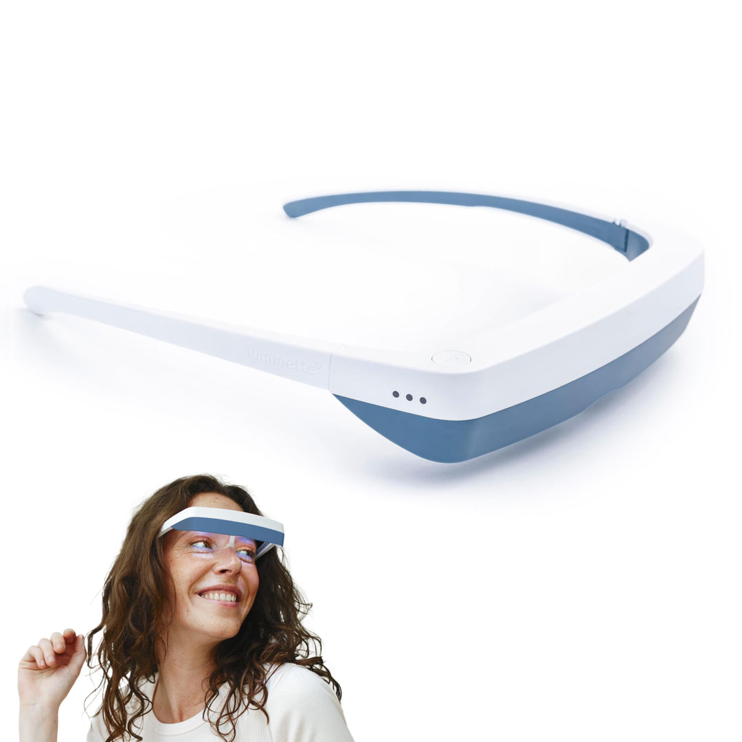 Luminette 3 light therapy glasses with blue light feature