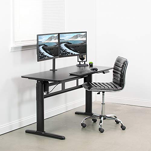 Electric Height Adjustable Standing Desk - Black - 140 x 60 cm