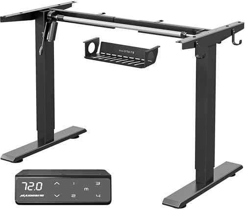 MAIDeSITe Height Adjustable Electric Standing Desk Frame - Black - Two-Stage