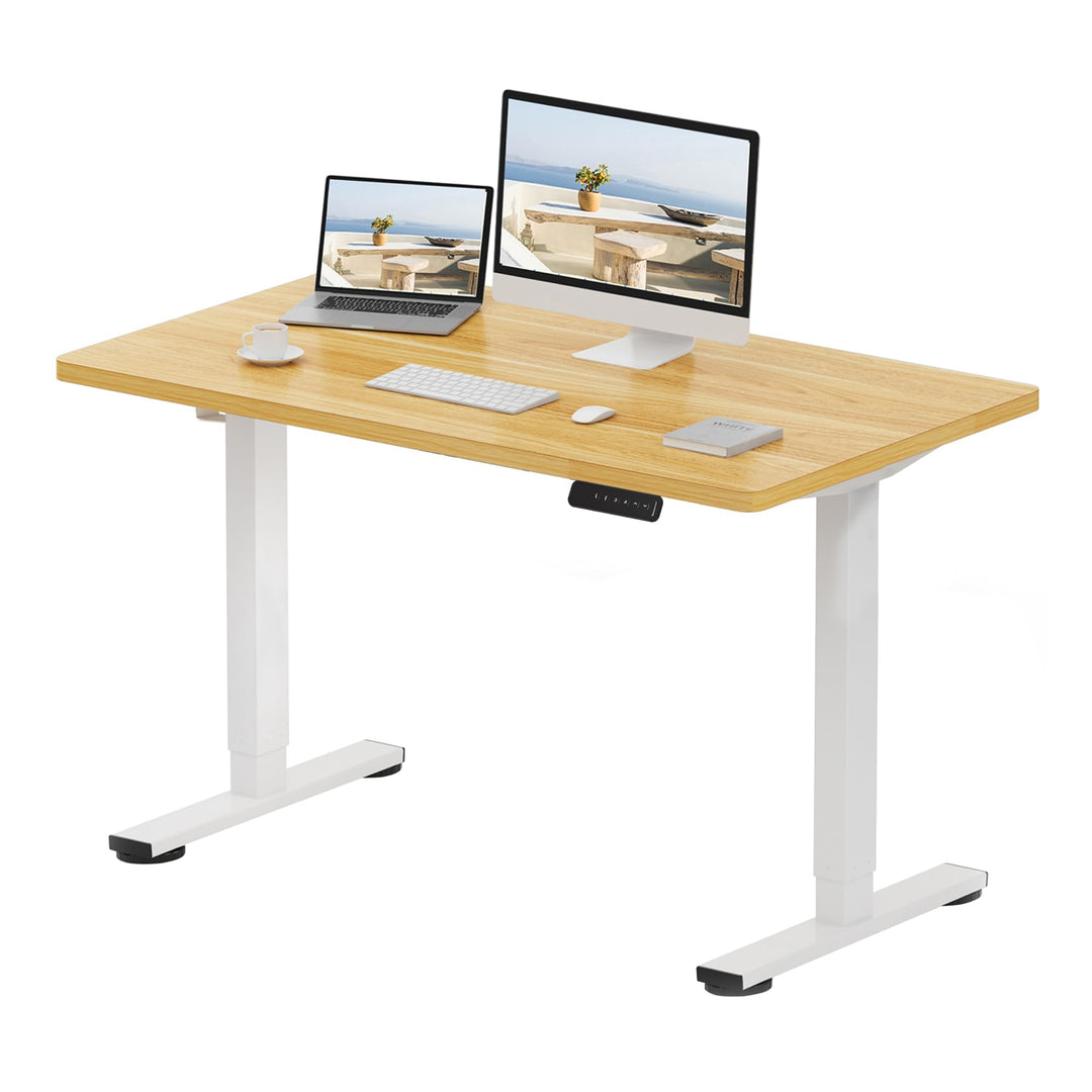 E1 Plus Electric Sit Stand Desk with Maple Desktop