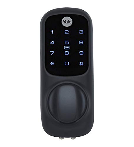 Smart Door Lock Keyless Nightlatch Cylinder 60mm Black - Bluetooth Compatible