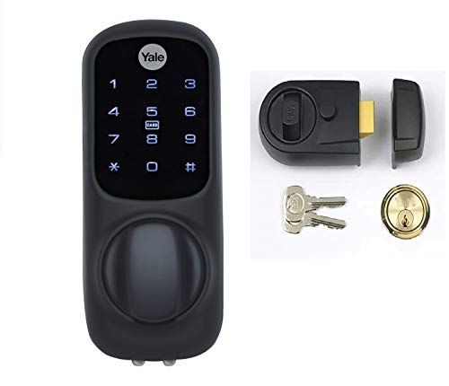 Smart Door Lock Keyless Nightlatch Cylinder 60mm Black - Bluetooth Compatible