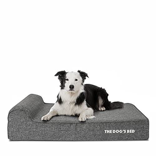 Orthopaedic Dog Bed - Memory Foam & Waterproof Trim - Grey Large 15cm