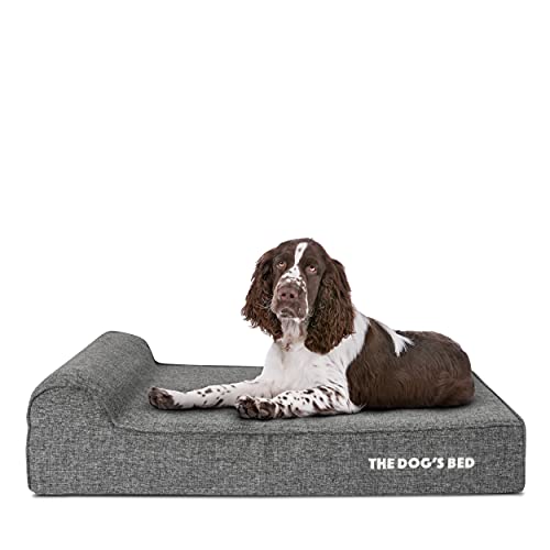 Orthopaedic Dog Bed - Memory Foam & Waterproof Trim - Grey Large 15cm