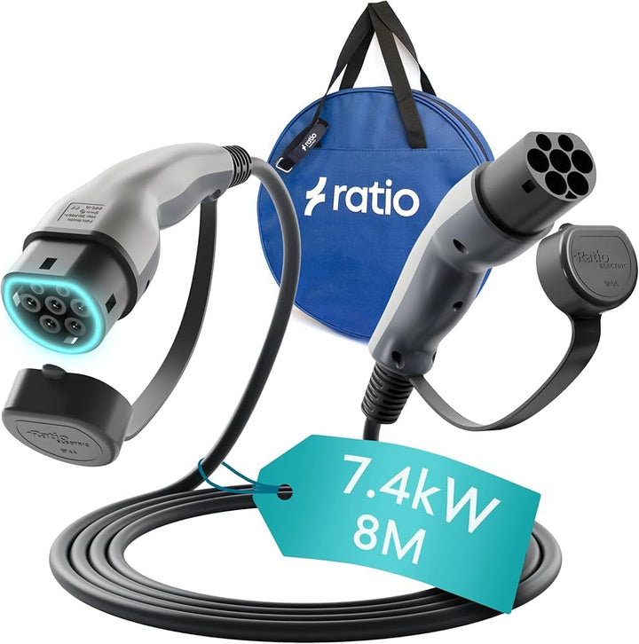 Type 2 EV charging cable with fast charging capability