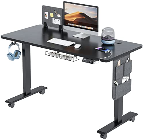 Electric Standing Desk - Height Adjustable Sit Stand Desk - 120 x 60cm - Black Frame