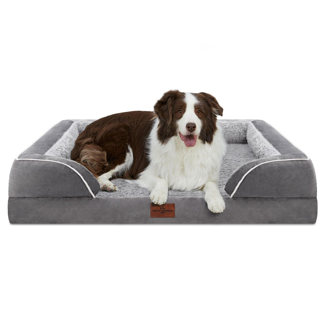 Large dog bed with waterproof orthopedic foam