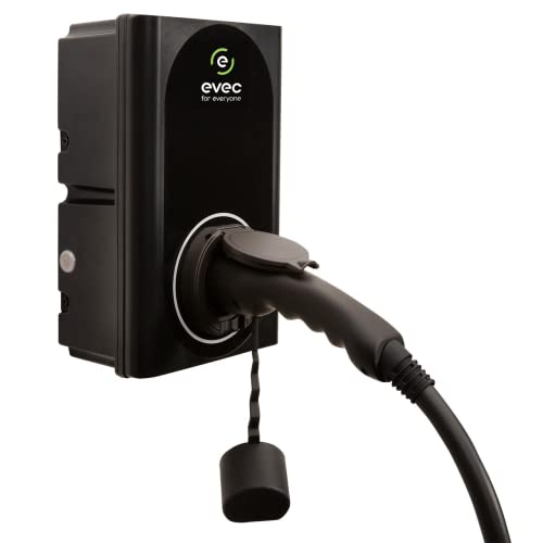 VEC01 Electric Vehicle Charger Type 1 & Type 2 7.4kW Untethered Wall Mount Black