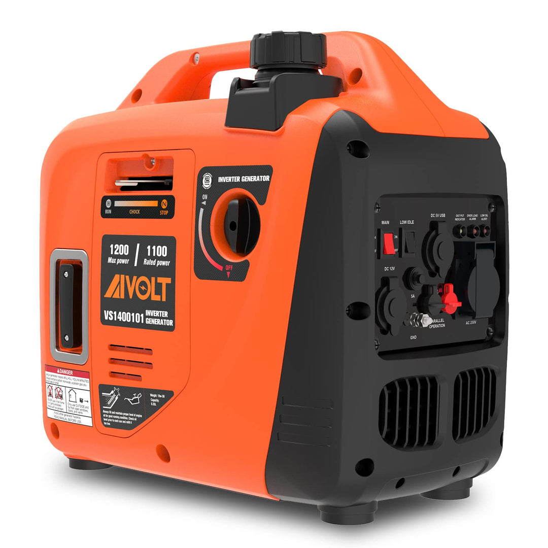 1200W portable inverter generator with lightweight design