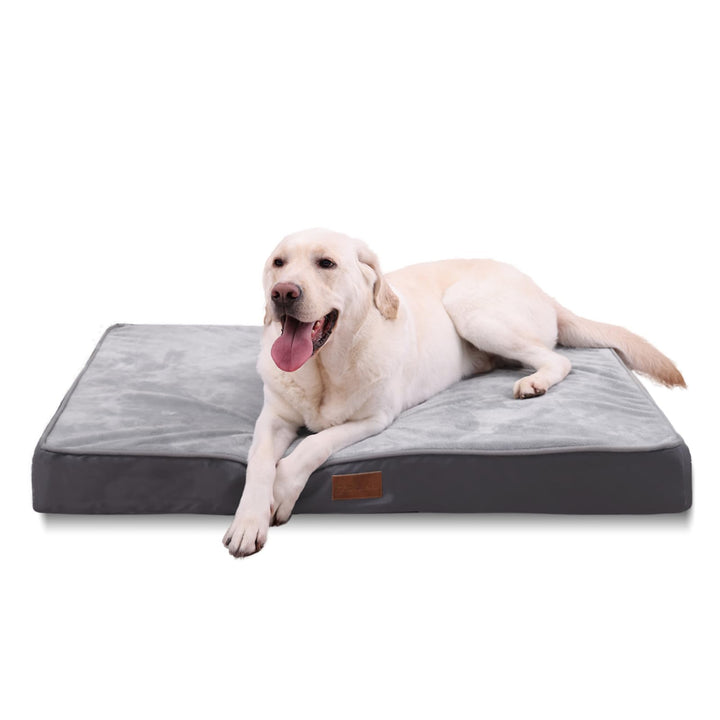Large orthopedic dog bed with waterproof cover and anti-slip base