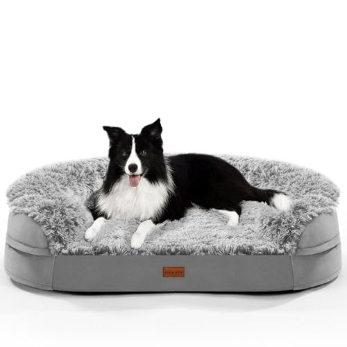 Iweepet Orthopedic Dog Bed - Thickened Foam, Removable Cover, Waterproof - Large Dogs