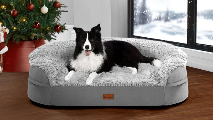 Iweepet Orthopedic Dog Bed - Thickened Foam, Removable Cover, Waterproof - Large Dogs