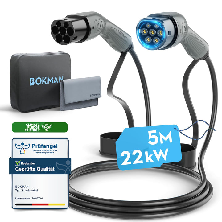 Type 2 EV Charging Cable with 5 Meter length