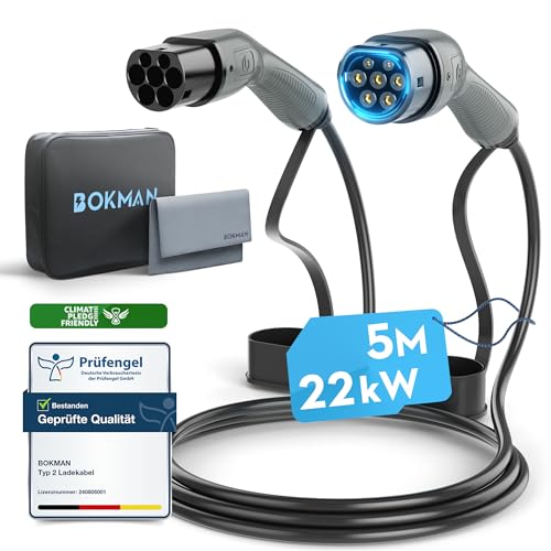 Type 2 EV Charging Cable - 32A 22KW 5 Meter