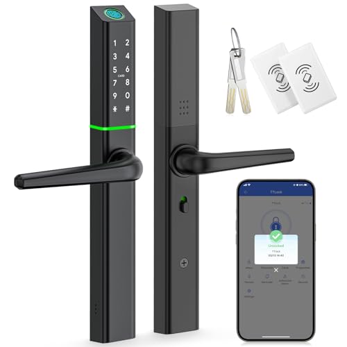 Ruveano Smart Door Lock - Keyless Entry with Fingerprint & Bluetooth Control