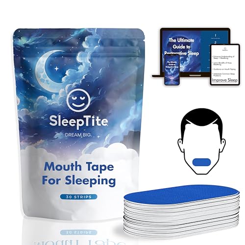 Mouth Tape for Sleep - Breathable Fabric Strips - 30 Pack