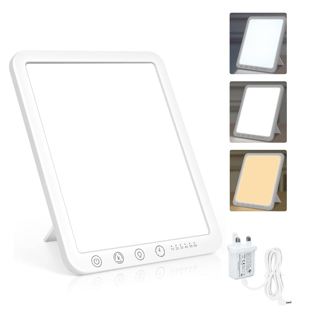 SAD lamp with adjustable brightness and three colour temperatures