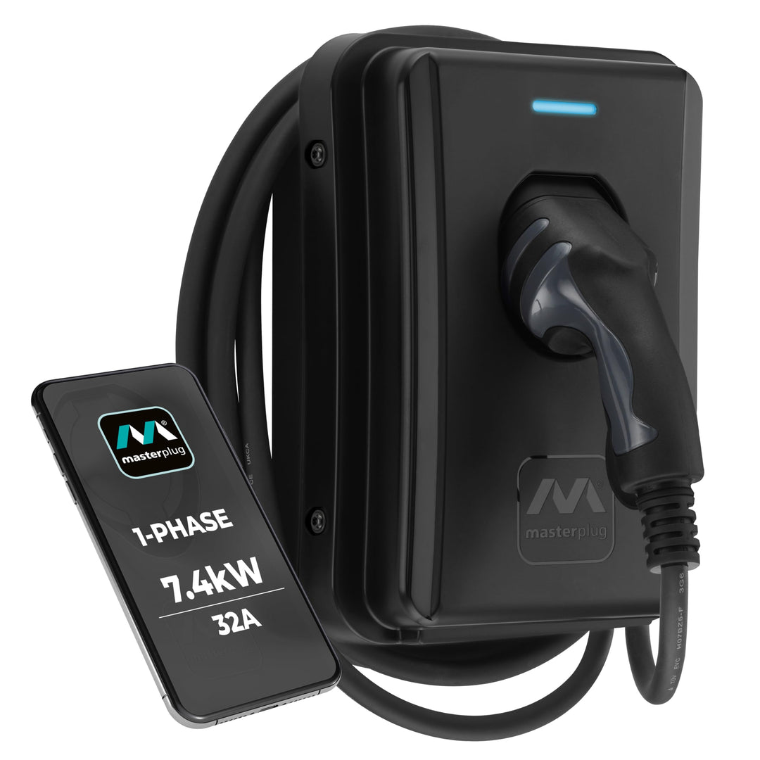 Smart EV home wall charger with 5m cable and app control
