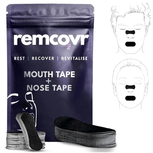 Remcovr Nasal Strips - 30 Adhesive Breathing Strips - Black
