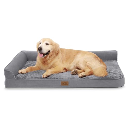 Cozy Kiss Orthopedic Dog Bed XLarge Grey Waterproof Foam Bolster