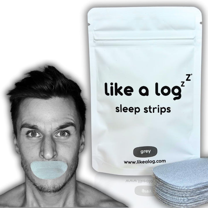 Mouth tape sleep strips in breathable fabric for snoring reduction