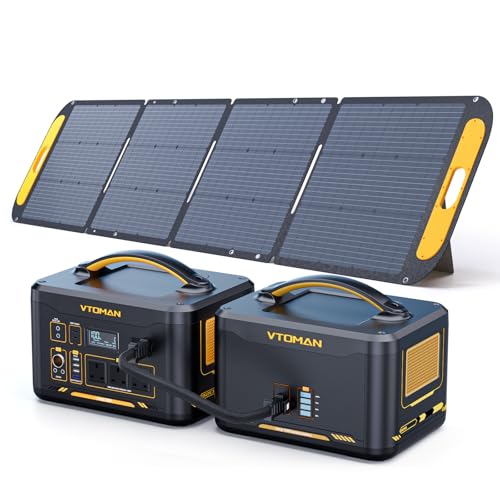 VTOMAN 3096Wh Portable Power Station Bundle with Extra Battery and 200W Solar Panel