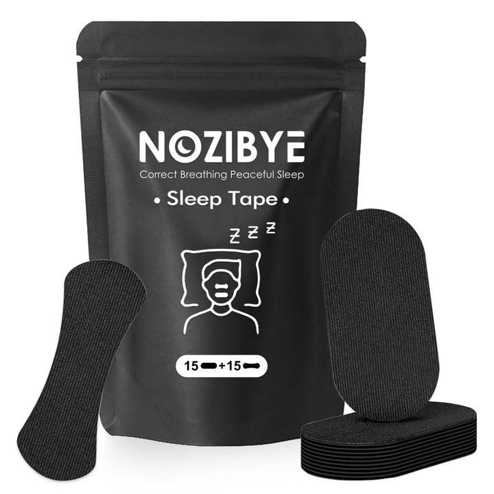 Sleep mouth tape and nasal strips combo pack with soft materials