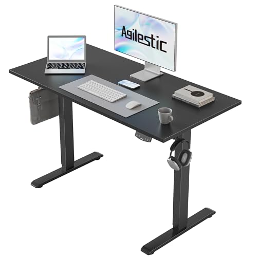 Agilestic Electric Standing Desk - Height Adjustable with Memory Smart Panel - Black