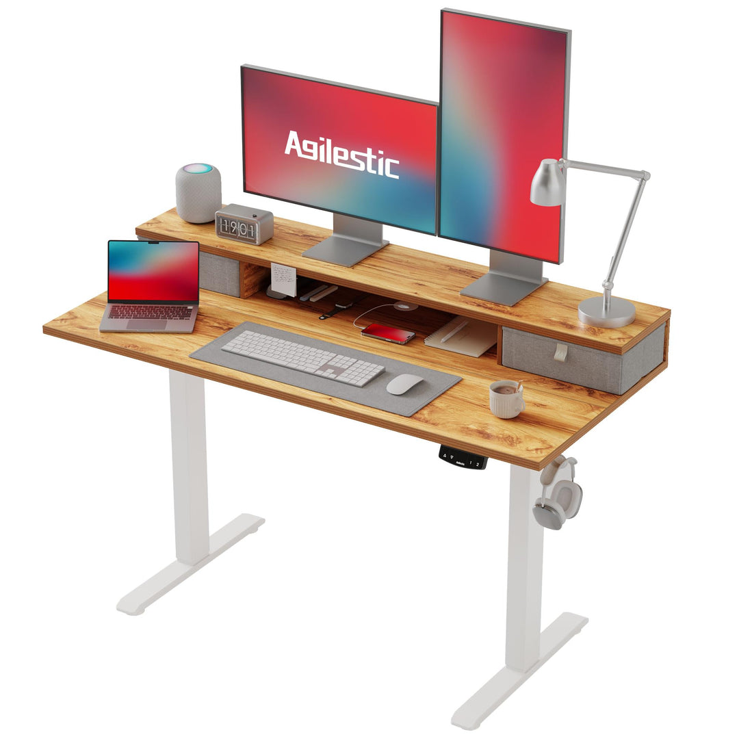 Agilestic electric adjustable height desk with ergonomic design