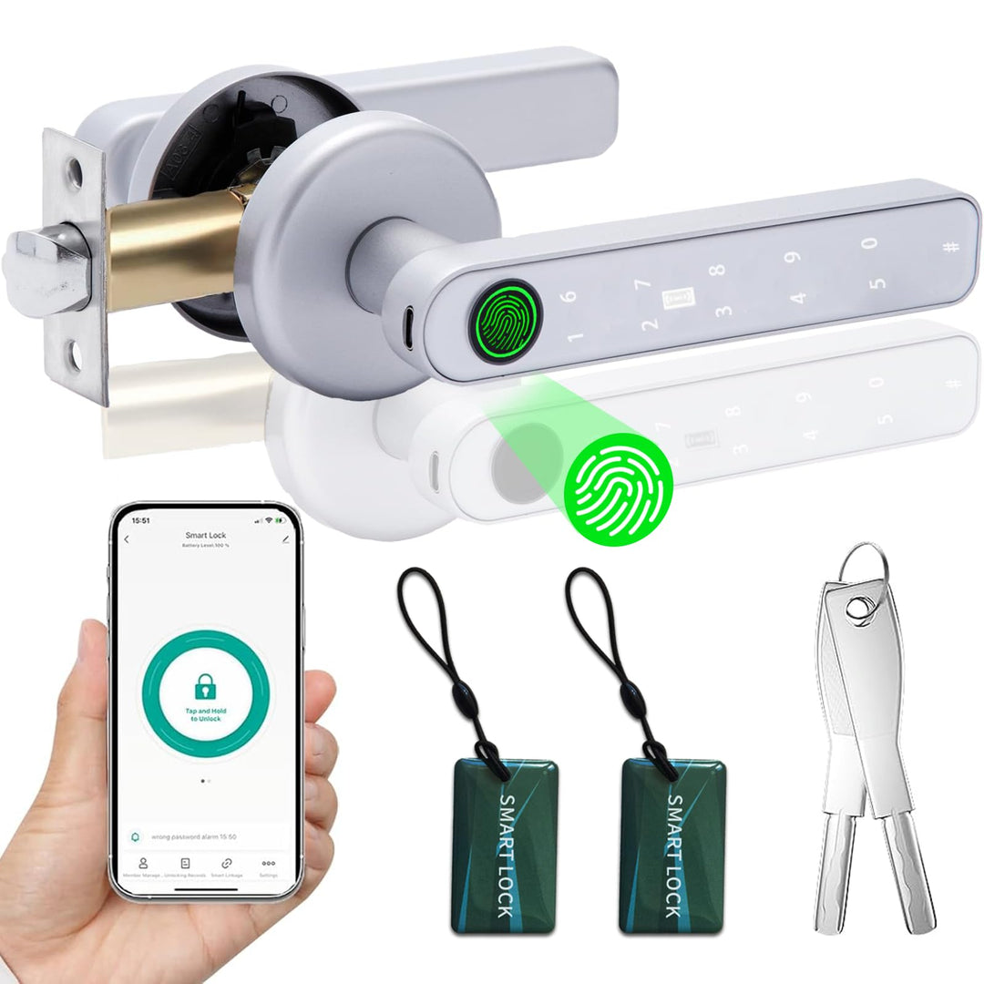 Fingerprint smart door lock with biometric access and app control
