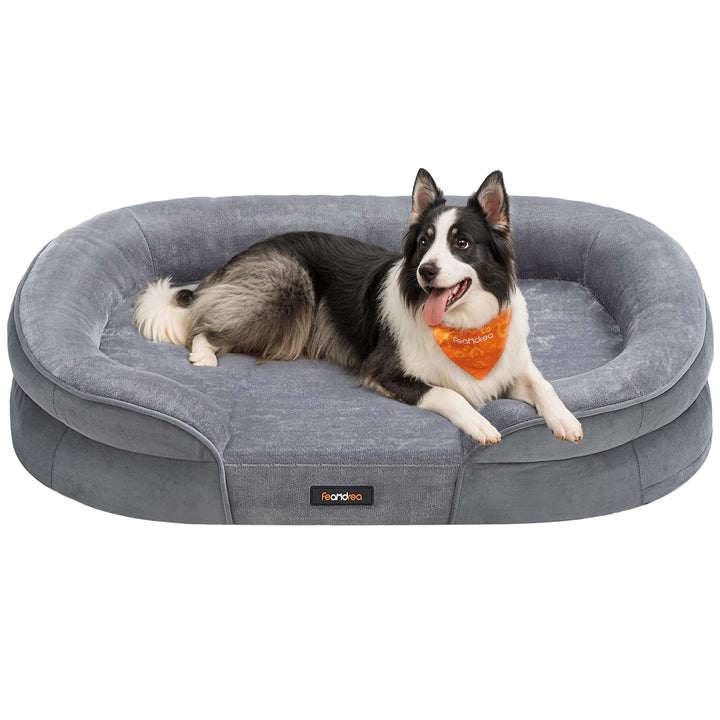 Orthopaedic dog bed with egg crate foam and waterproof liner