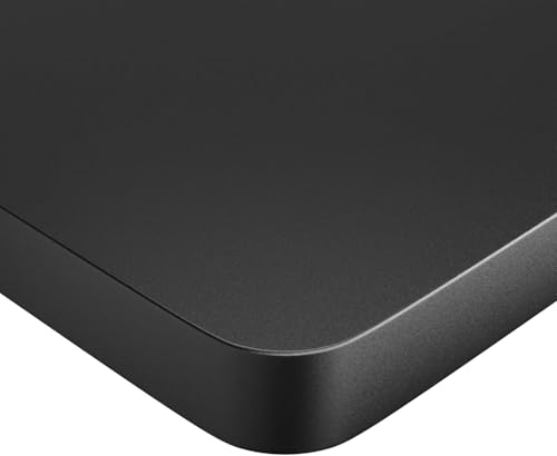 Height Adjustable Electric Standing Desk - 136cm x 60cm - Black - Durable Laminated Surface