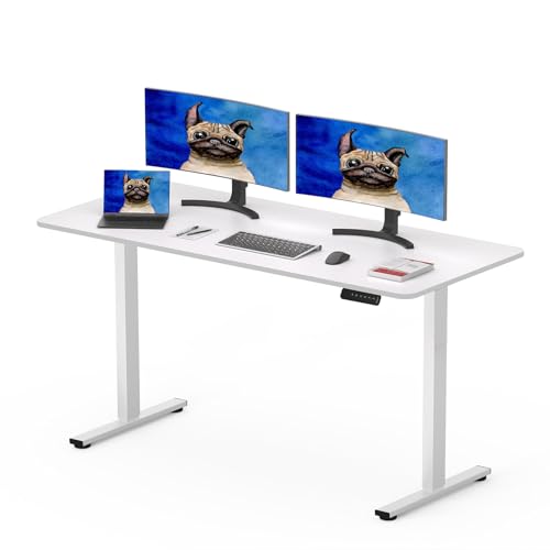 SANODESK Electric Sit Stand Desk 120 x 60cm - White