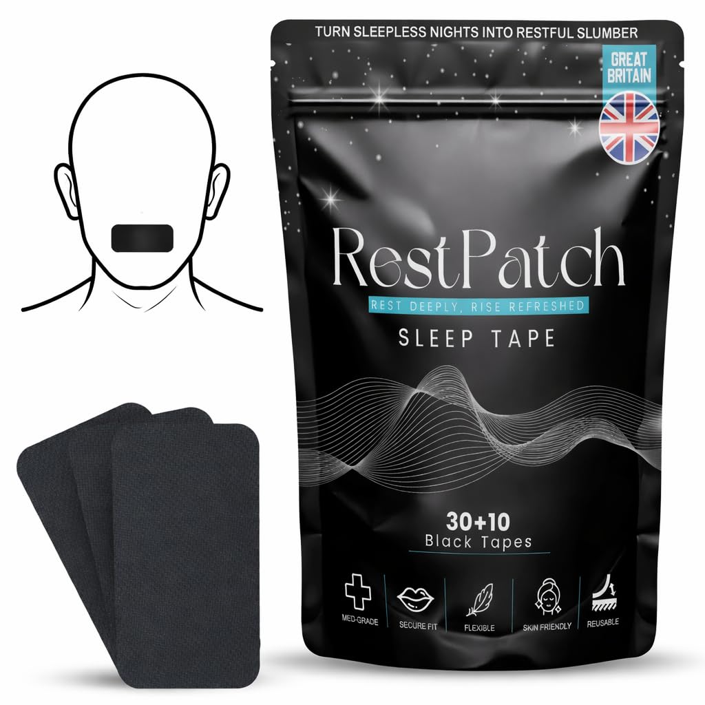 Sleep mouth tape for improved breathing and reduced snoring