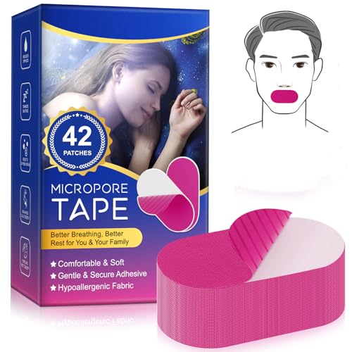Mouth Tape for Sleep - 42 Night Supply - Breathable - Rose Red