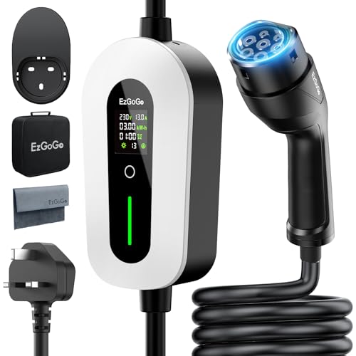 Electric Car Charger Cable Type 2 3 Pin Plug 10M 3kW 6/8/10/13A