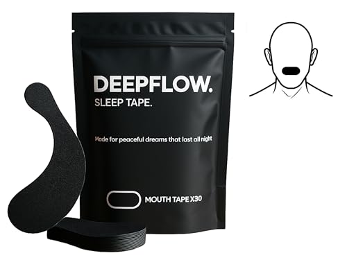 DeepFlow Mouth Tape - 30 Strips - Cotton - Hypoallergenic