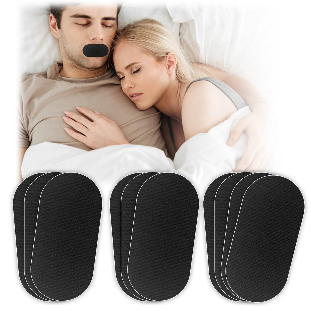 Sleep mouth tape strips in black, 60 pack