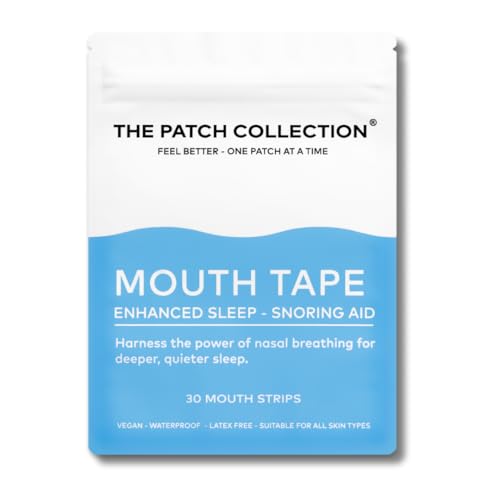 Mouth Tape Sleeping Aid - 95% Cotton, 5% Spandex, Pack of 30