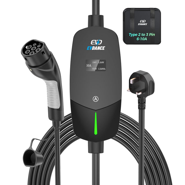 6 metres Type 2 EV charging cable with durable black design