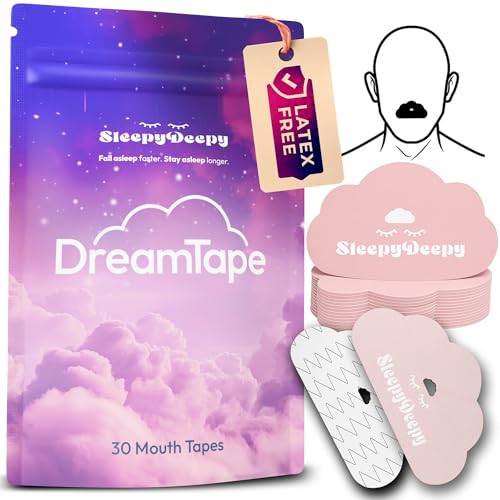 DreamTape Mouth Tape - Hypoallergenic for Nasal Breathing - 30 Sleep Strips - Pink