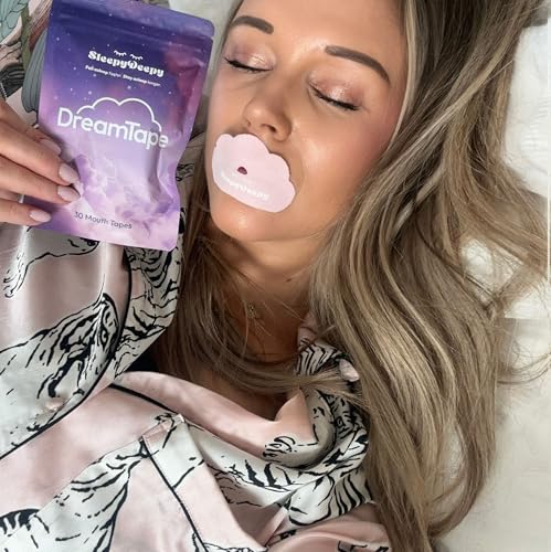 DreamTape Mouth Tape - Hypoallergenic for Nasal Breathing - 30 Sleep Strips - Pink