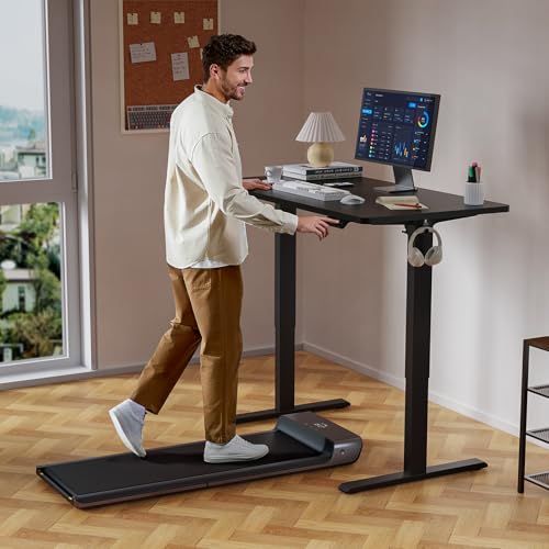 Electric Height Adjustable Standing Desk - Ergonomic Sit Stand Table - Black - 120x60 cm