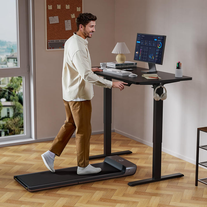 Electric Height Adjustable Standing Desk - Ergonomic Sit Stand Table - Black - 120x60 cm