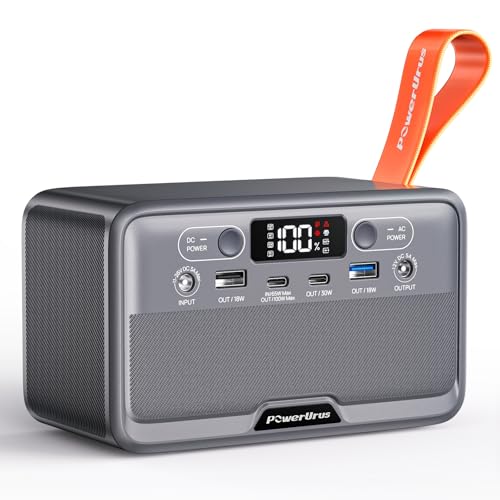 PowerUrus Portable Power Station 89.6Wh LiFePO4 Battery Backup with 100W AC Outlet