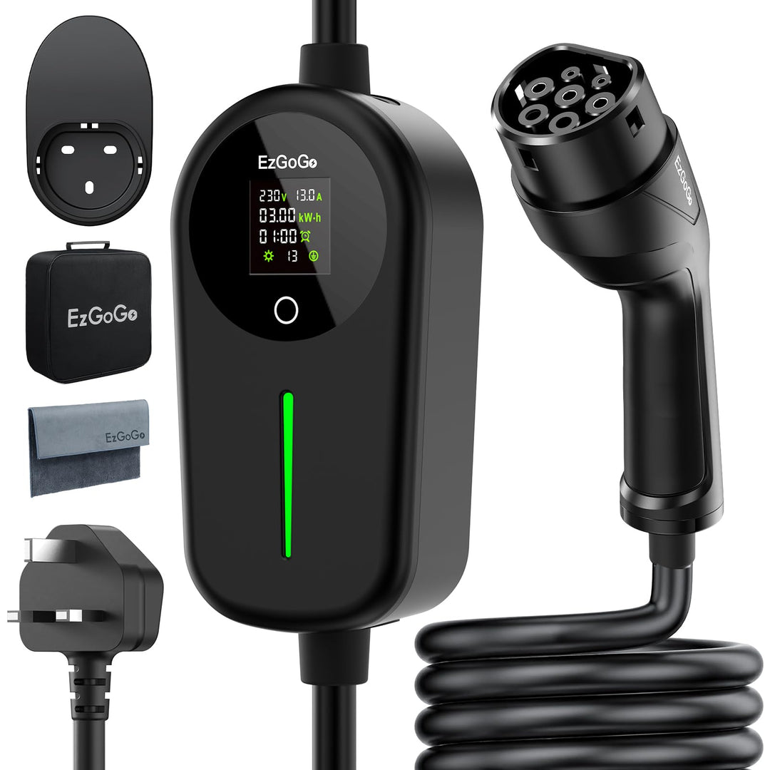 Type 2 electric car charger cable with IP65 protection